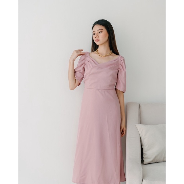 [ LittleBigCloth ] Rosie Midi Dress // Dress Polos Wanita Dress Pesta