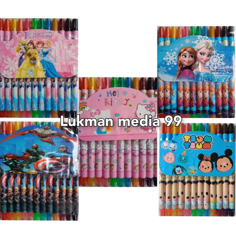 

Krayon putar, mewarnai, gambar.12 warna