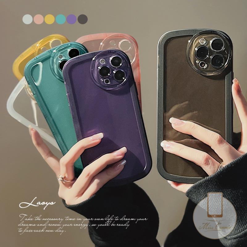 Case Warna Permen Macaron OPPO A96 A17 A12 A15 A95 A5S A16 A76 A7 A15s A1K A9 A5 2020 A53 A31 A33 A54 A74 A3S A12E A16s A36 A35 A11 A11K Transparan Airbag Soft TPU Shockproof Cover