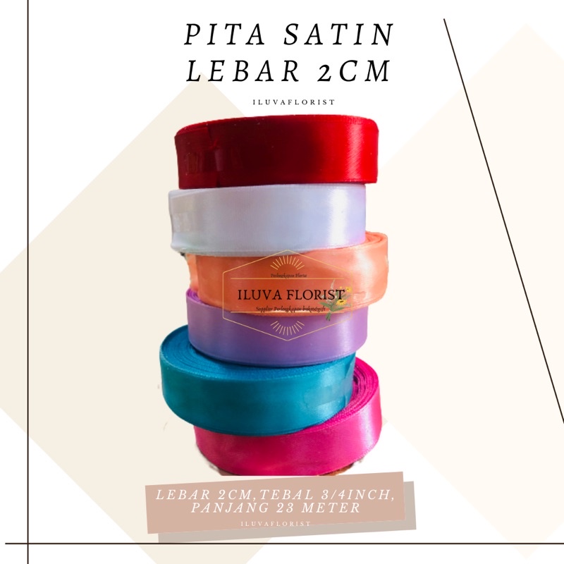 

[ROLL] Pita Satin 2cm, 3/4inch, 25Yard