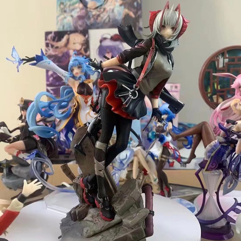 Mainan Action Figure Model Anime Arknights W 1 / 7 Karakter Game Ukuran 27CM Untuk Koleksi