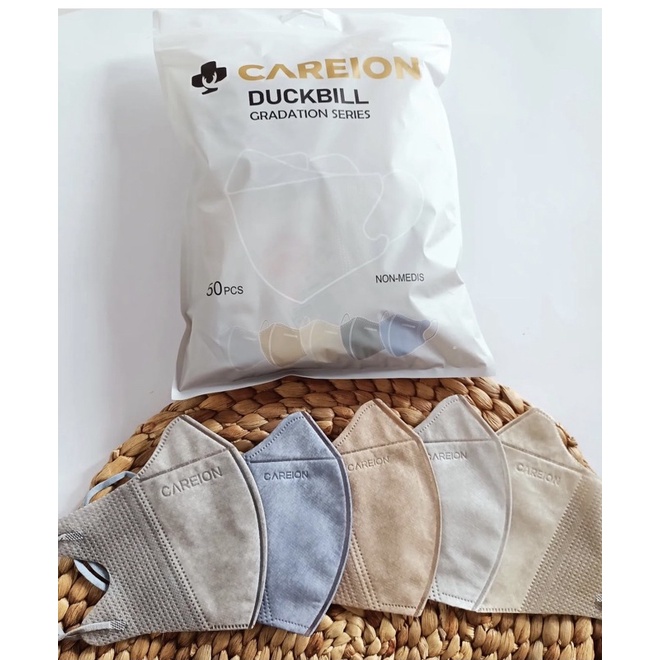 MASKER DUCKBILL FACEMASK WARNA NUDE ISI 50 MIX WARNA
