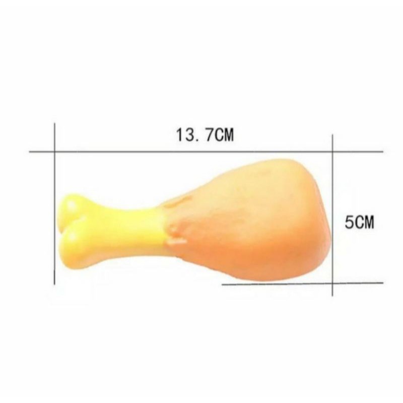 Mainan Gigit Anjing &quot; CHICKEN DRUMSTICK &quot; Pet Dog Chews Pet Rubber Squeky