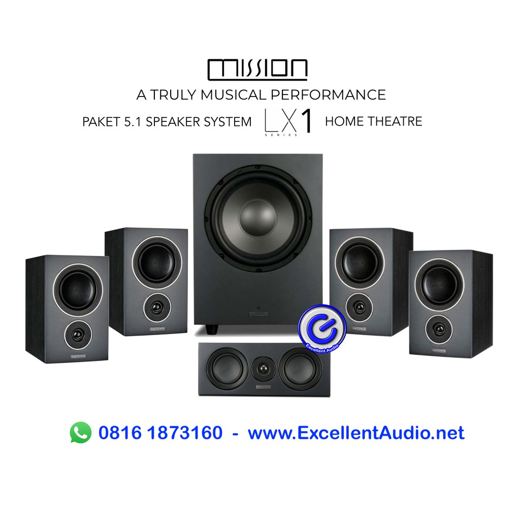 paket home theatre speaker system 5.1 Mission LX1 LX 1