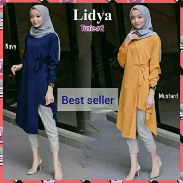 Tunik muslimah - Baju atasan wanita - Tunik syari modern - Baju - Tunik