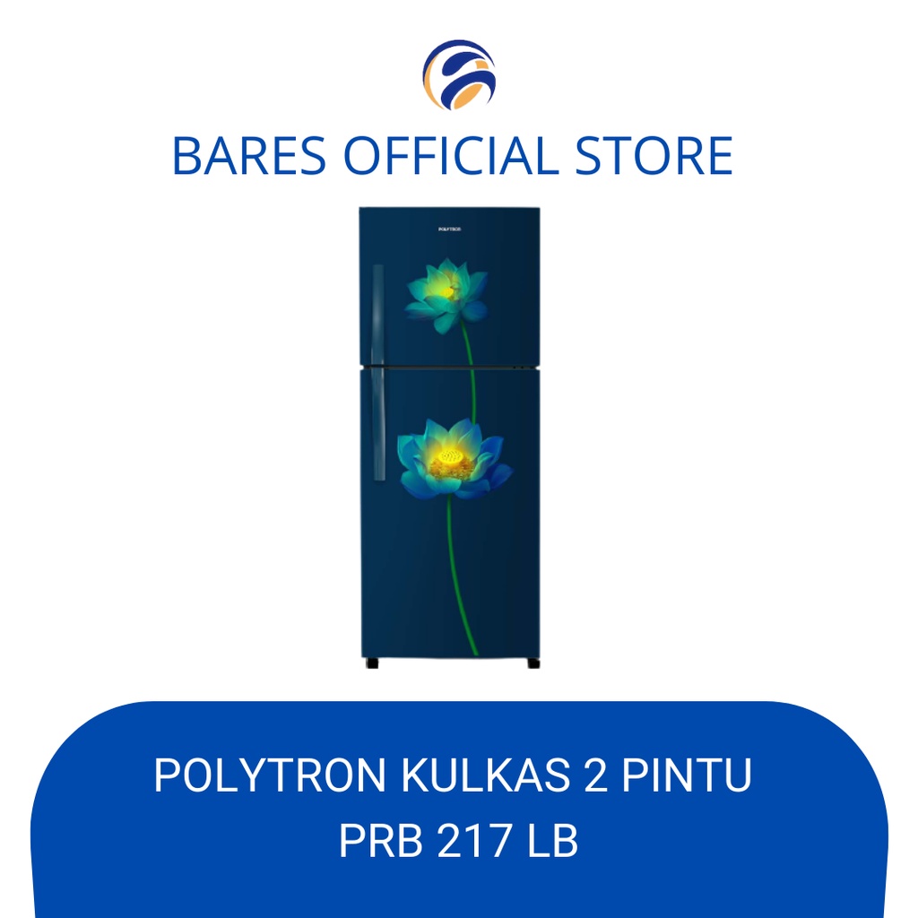 Polytron PRB 217 LB Kulkas 2 Pintu Kapasitas 210 Liter