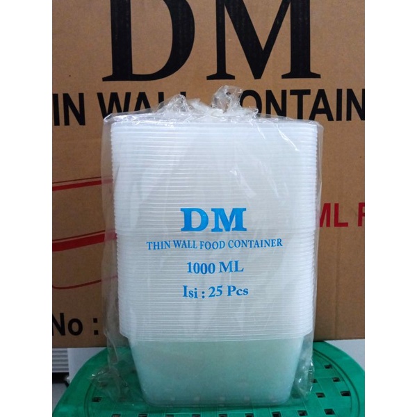 Thinwall DM 1.000 ml rectangular / persegi panjang