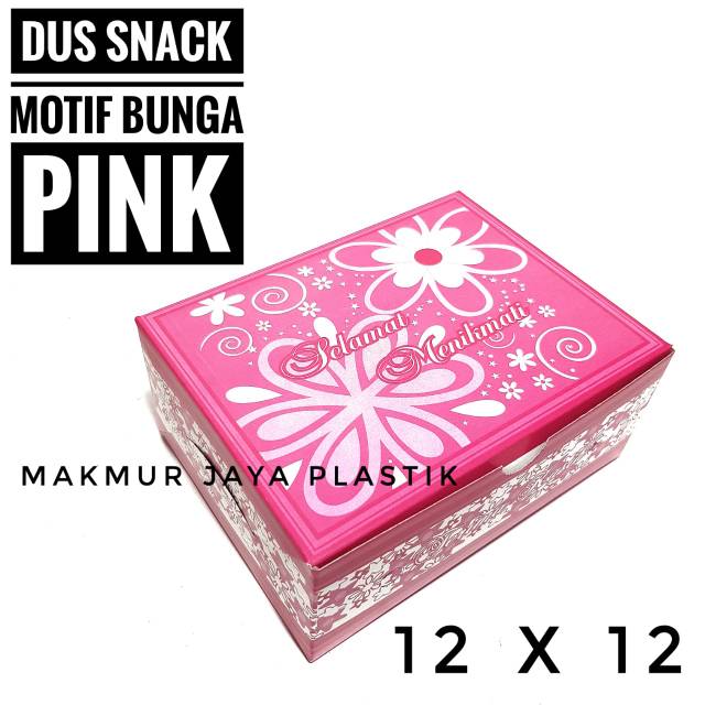 

[ FANCY 12 X 12 - 100 PC ] KOTAK DUS SNACK MOTIF BUNGA 12 X 12