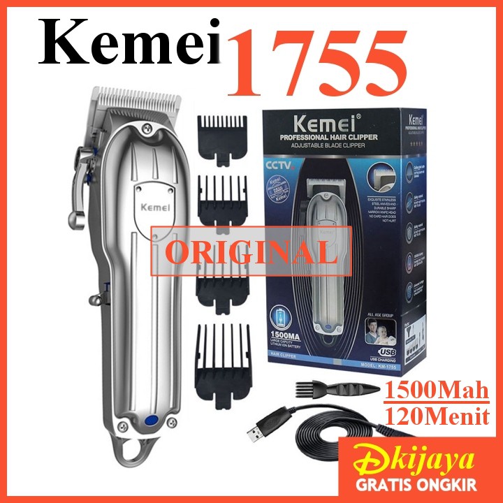 Kemei 1755 Original Alat Cukur Rambut CAS Hair Clipper KM 1755 KM1755 KM-1755