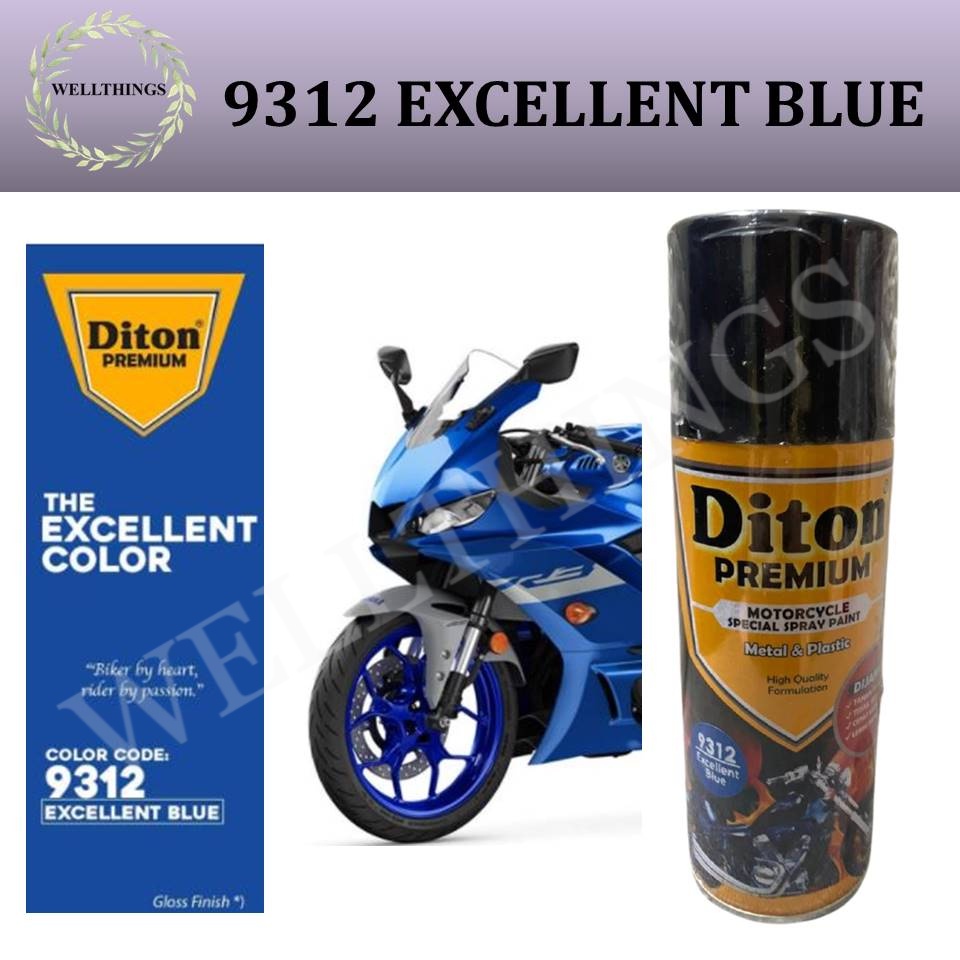 Cat Pilox Diton Premium Excellent Blue 9312 400cc warna Biru Metalik