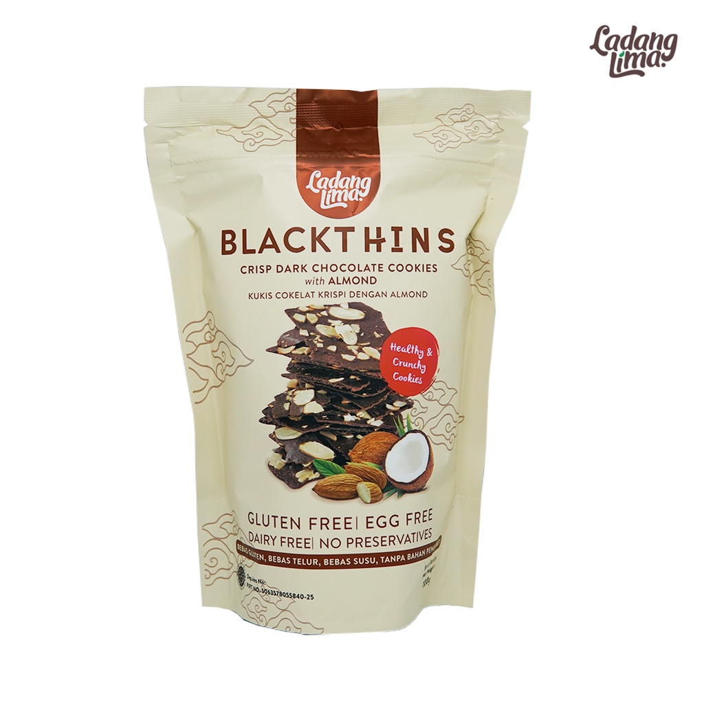 

Blackthins Crispy Dark Chocolate Cookies with Almond Ladang Lima