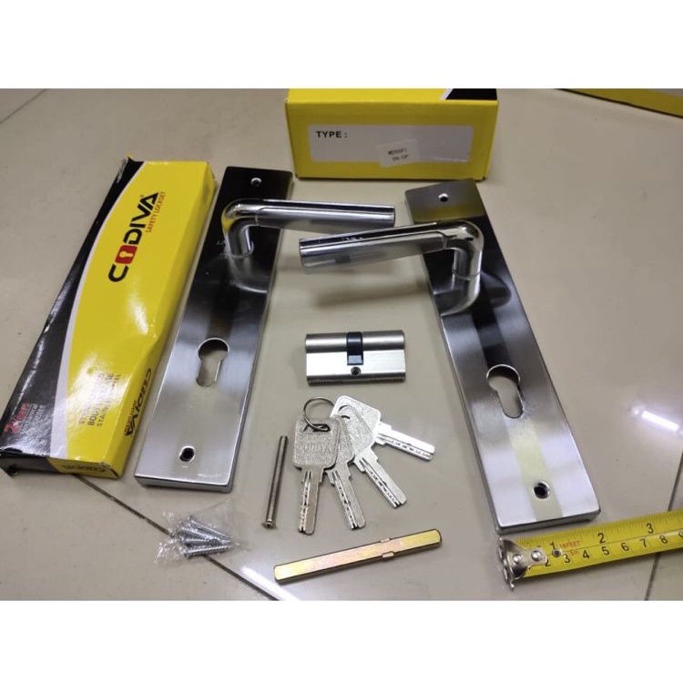 KUNCI PINTU BESAR+BODY SILVER TERDAPAT 3 TYPE/Kunci Pintu Handle Handel/PEGANGAN GAGANG PINTU BESAR