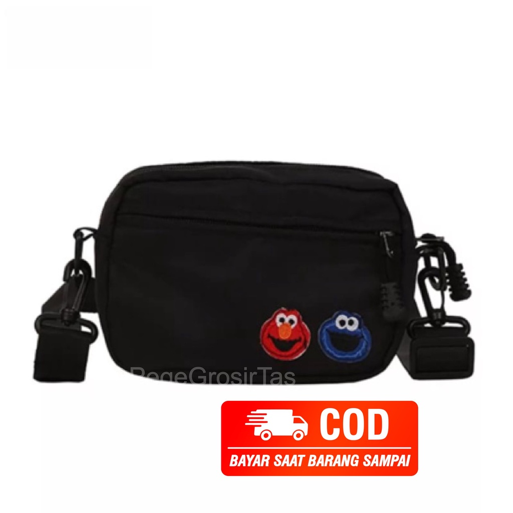 Pege 8857 - Tas Selempang Pria Wanita Unisex Motif Sablon Elmo Slingbag Keren