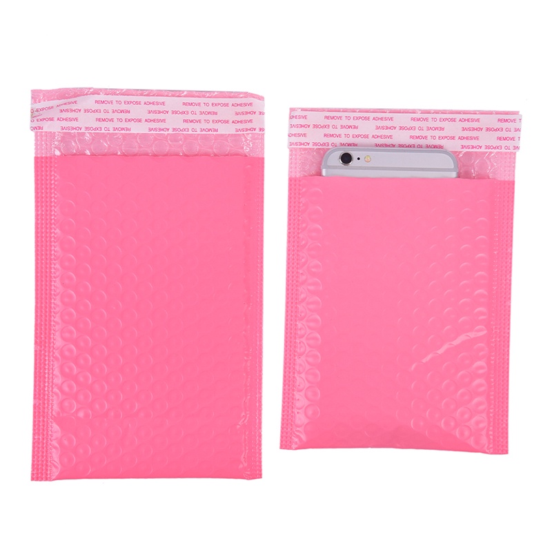 {LUCKID}10x Pink Bubble Bag Mailer Plastic Padded Envelope Shipping Bag Packaging