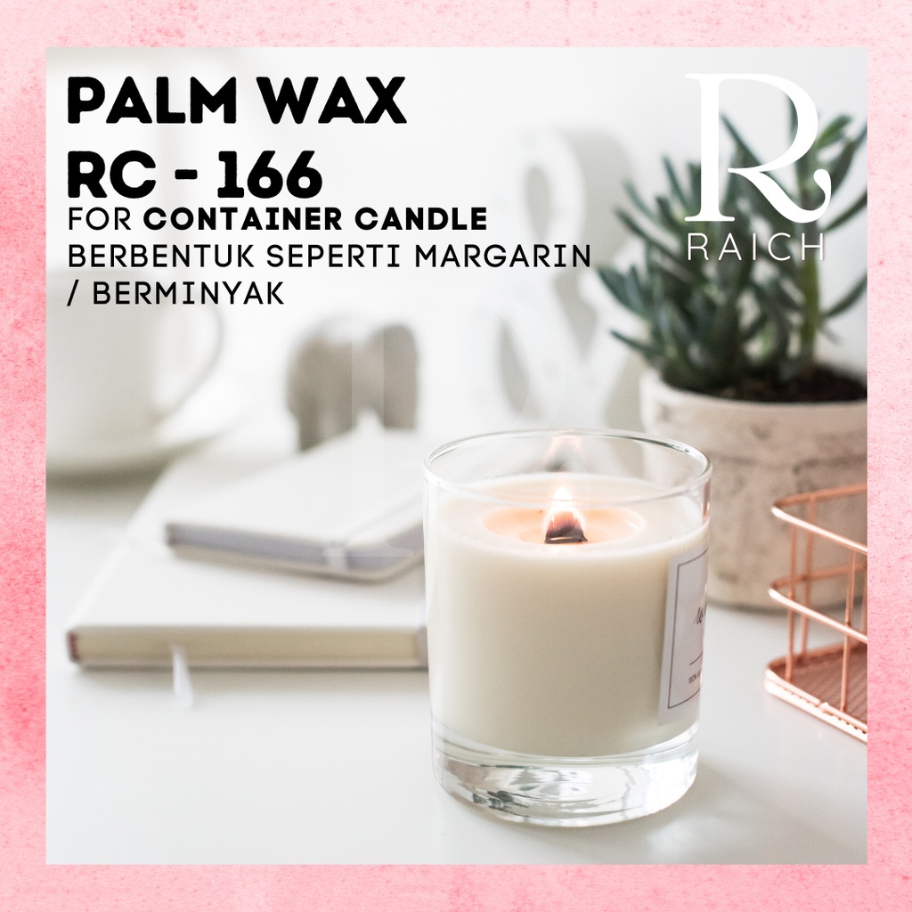 250gr PALM WAX - CONTAINER &amp; PILLAR 100% Pure / Bahan Baku Scented Candle Natural Lilin Sawit Aromaterapi Eco Friendly