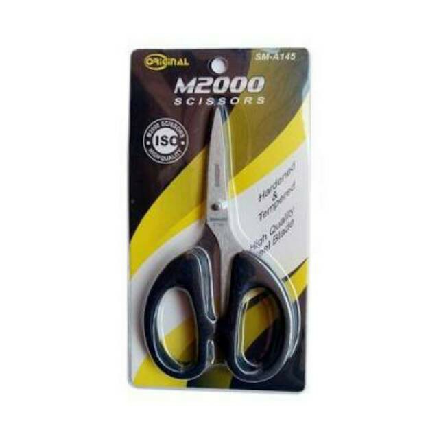 Gunting Kertas Stainless Steel M2000 BLACK / Kecil SM-A145 / Sedang SM-A165