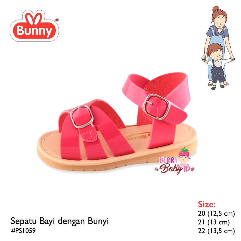Lusty Bunny Sepatu Sandal Bayi Bunyi Cit Cit Prewalker LSH020 PS-1059 Berry Mart
