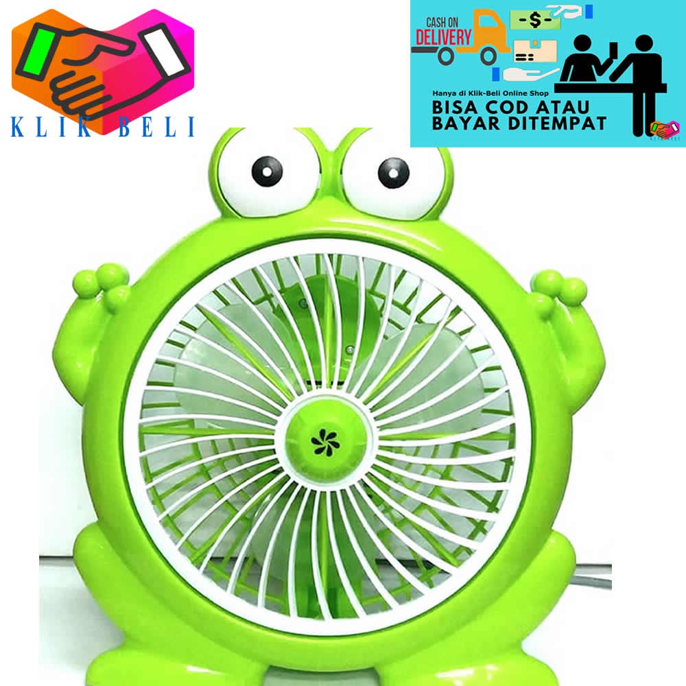 Kipas Angin Karakter Meja Desk Fan Ukuran 10 Inch Box Fan 2 Speed Kecepatan