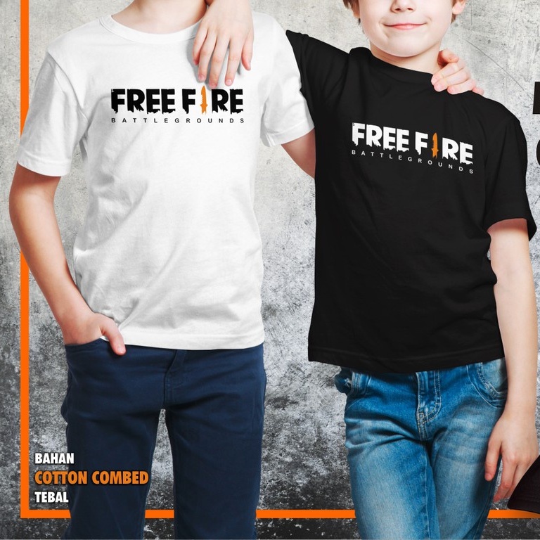 Pakaian kaos anak laki FREE FIRE keren//usia 1-12 tahun / Kaos distro anak Motif FF