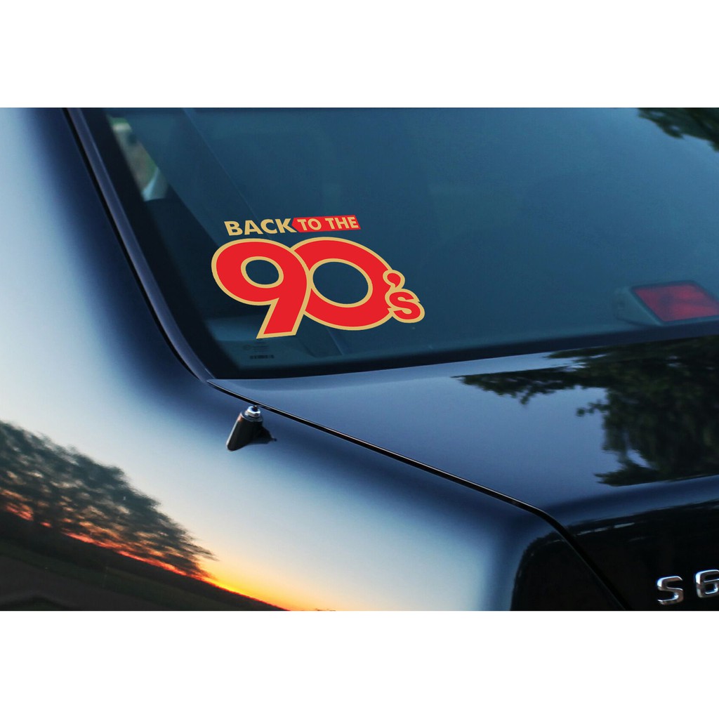 Sticker Cutting Back To The 90s Stiker Mobil Classic Retro 1990an
