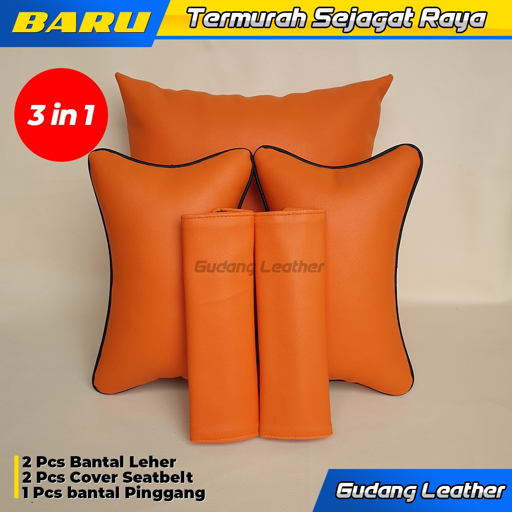 Bantal mobil Kulit - Set 3 in 1