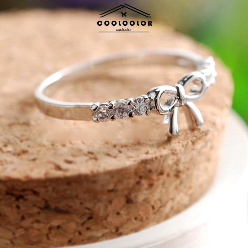 COD❤️Cincin Kupu-kupu Emas Berlian Sederhana Wanita Korea Fashion Ring Jewelry Perhiasan Aksesoris Hadiah Ulang Tahun Ready Stock