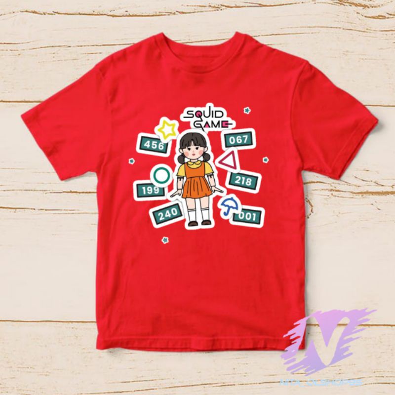 kaos squid game baju squid game kaos anak baju anak
