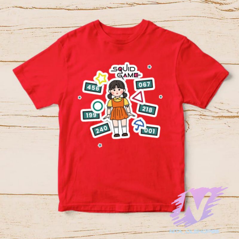 kaos squid game baju squid game kaos anak baju anak