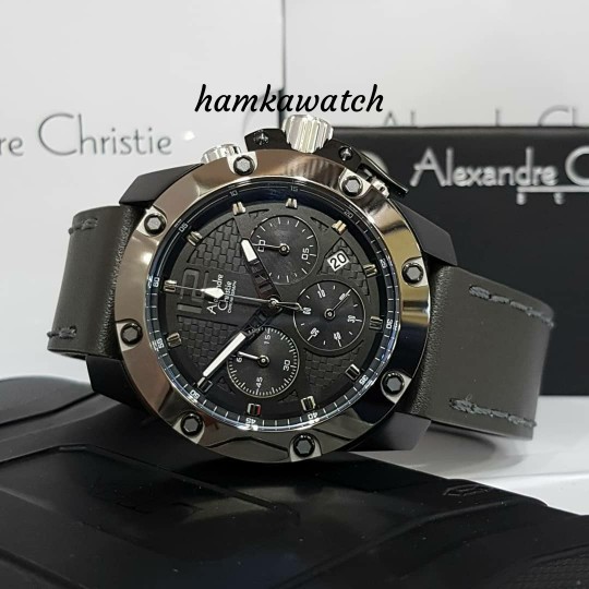 jam tangan / Watch_Id pria alexander cristie original ac6290 black gun