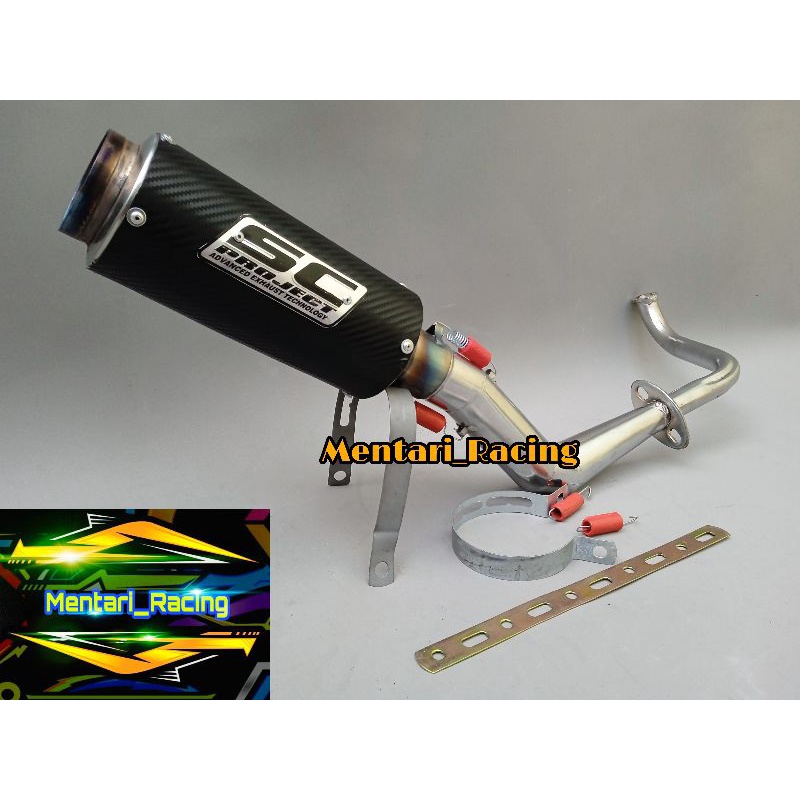 KNALPOT RACING SC PROJECT MATIC BEAT KARBU/BEAT FI/POP/STREET/DELUXE/BEAT ESP/BEAT NEW 2020/SCOOPY K