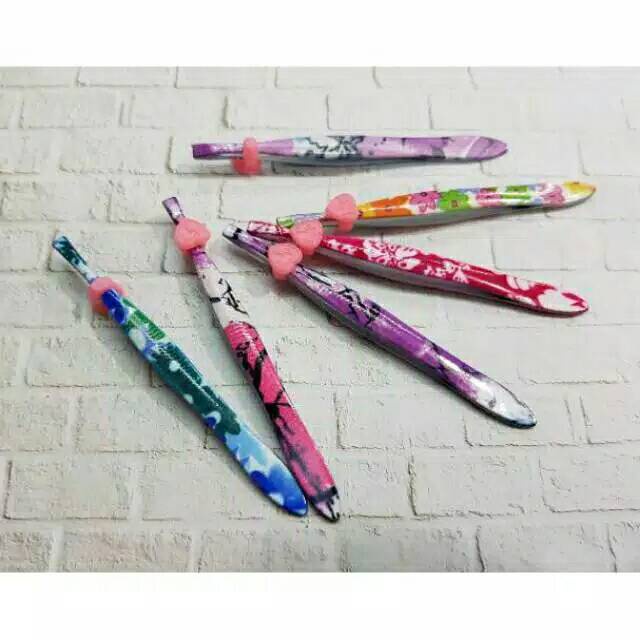 PINSET MOTIF BATIK/ PENCABUT BULU ALIS/ PINSET BATIK RANDOM