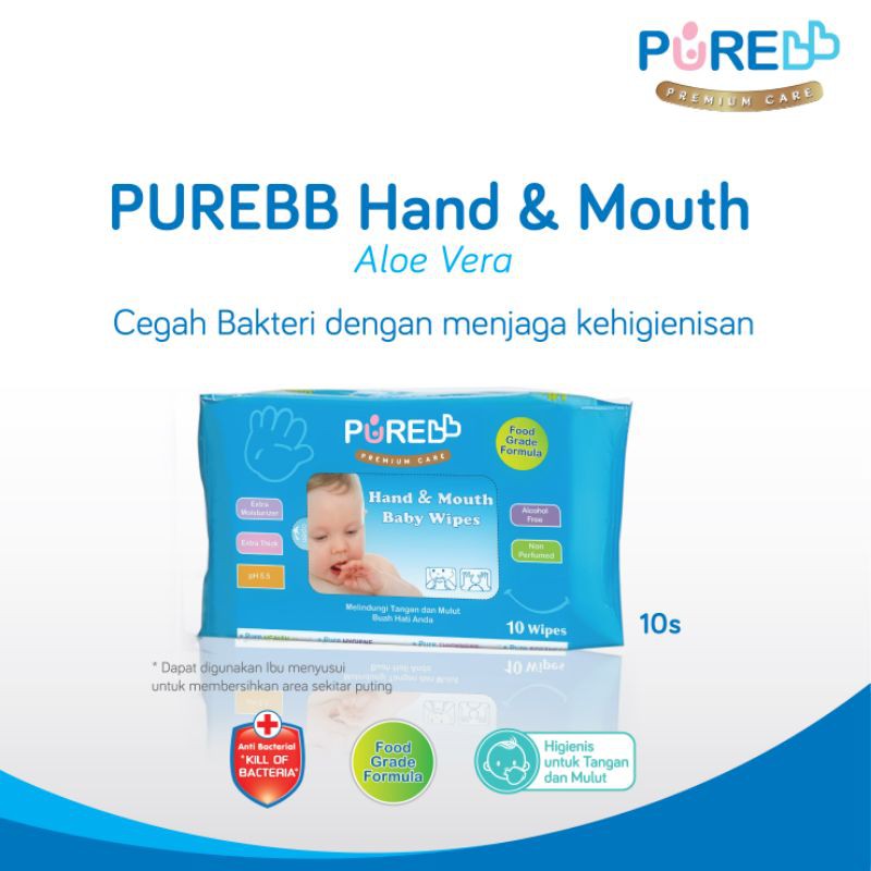 Pure BB Premium Care Hand &amp; Mouth isi 10 pcs