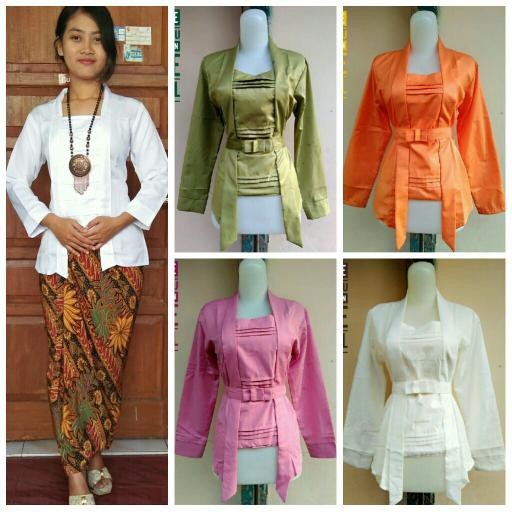 setelan atasan bawahan kebaya terbaru DY08 putih