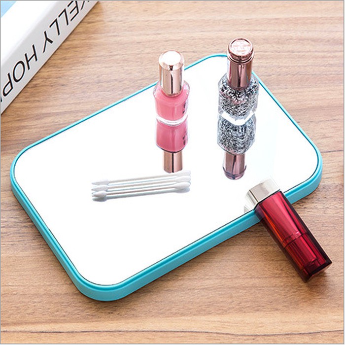 Kaca Rias Make Up Kreatif Cermin Lipat Persegi Portable Beauty Mirror