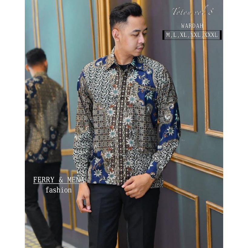 KEMEJA BATIK PRIA / KEMEJA PESTA PERNIKAHAN / BAJU COUPLE PRIA