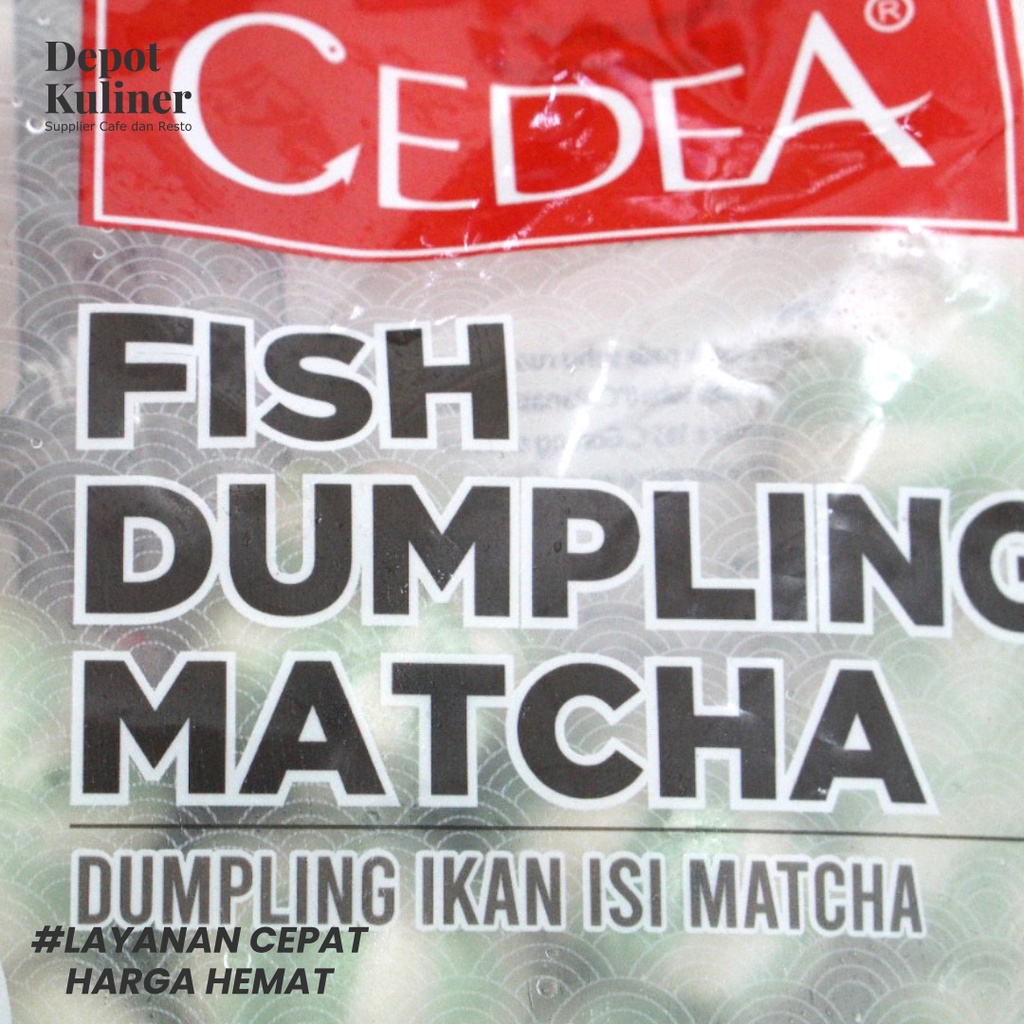 Cedea Fish Dumpling matcha 500 gr - Dumpling ikan segar rasa matcha