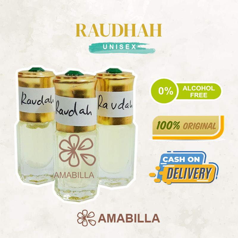 Parfum Aroma RAUDAH Original Non Alkohol 3ml 6ml 12ml Parfum Original Bibit Parfum Murni RAUDAH Miny