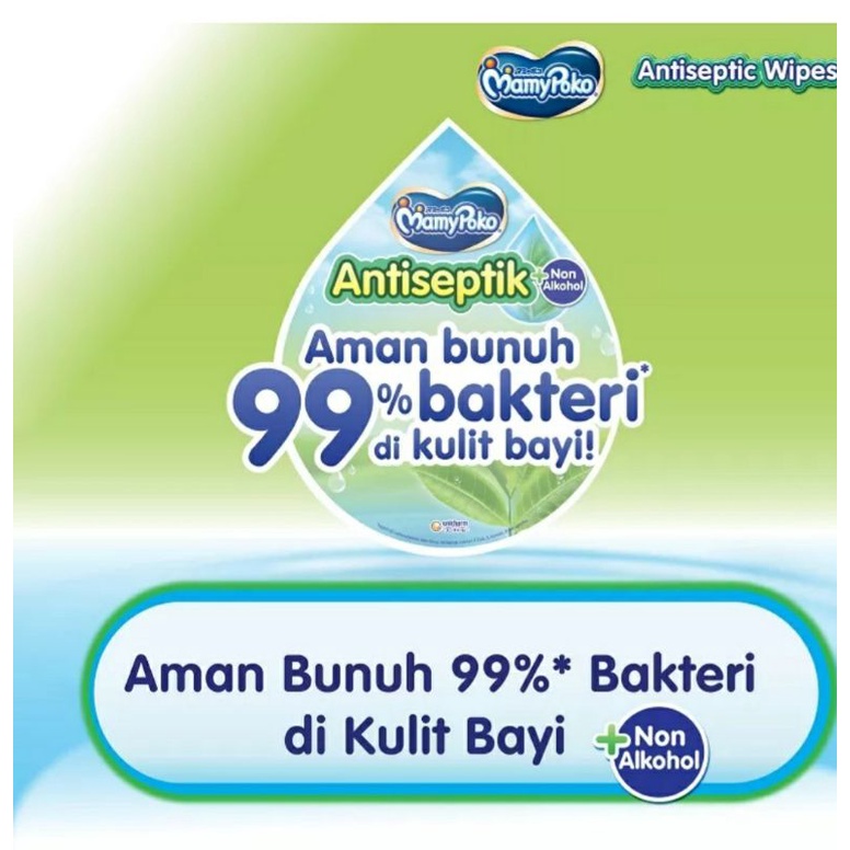 Tisu Basah Mamy Poko Antiseptic / Mamypoko baby care Wipes Antiseptik Anti Bakteri Tisu Basah Newborn