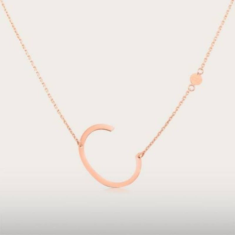 KALUNG EMAS UBS ALPHABETA CAREN DELANO "C" - ROSE GOLD 750 - KKV13720