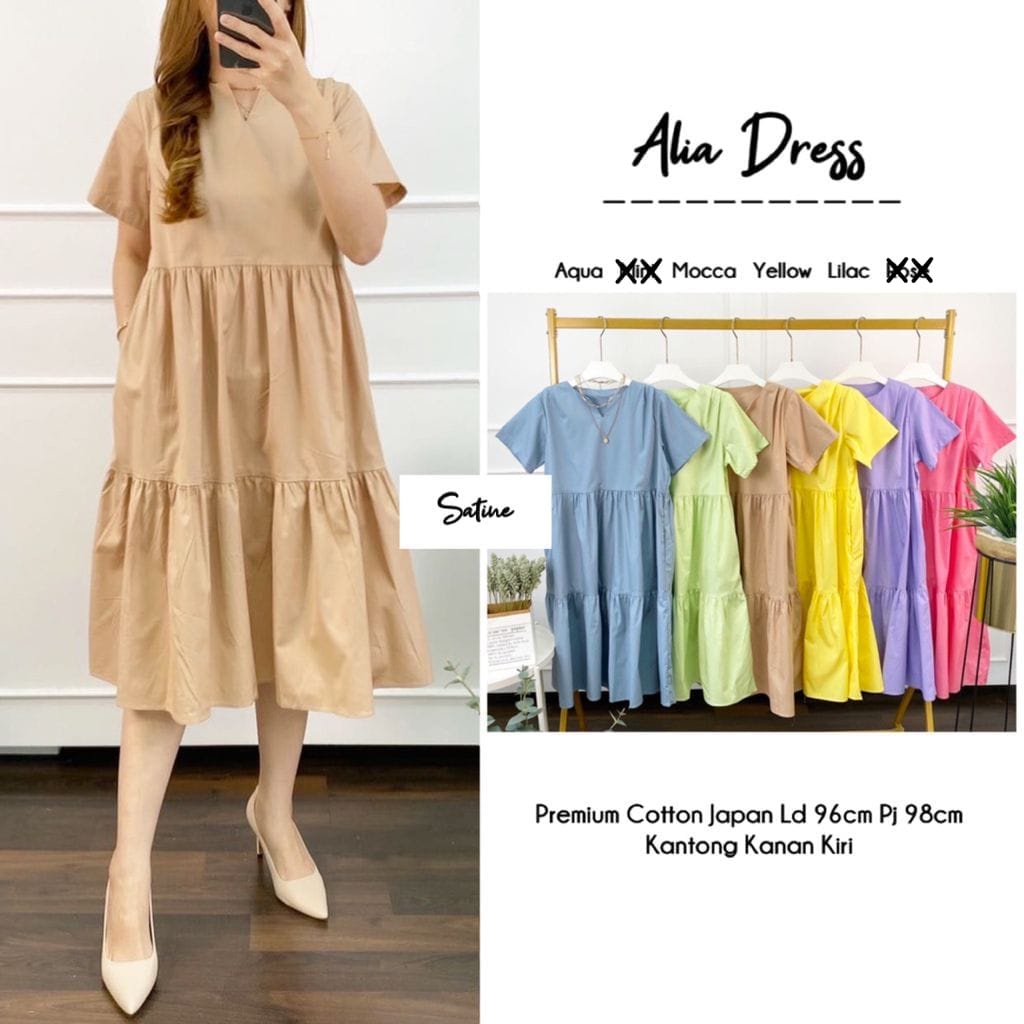 alia dress satine