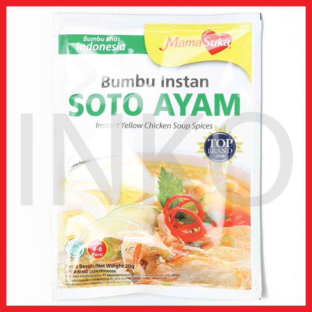 

MAMASUKA BUMBU INSTAN SOTO AYAM INSTANT YELLOW CHICKEN SOUP 20G
