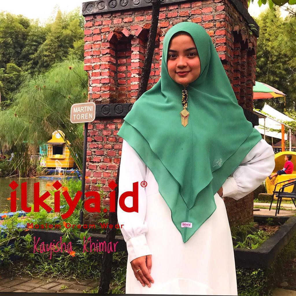 Hijab syari - khimar ceruty kayisha by ilkiya.id - jilbab instan ceruti 2 layer