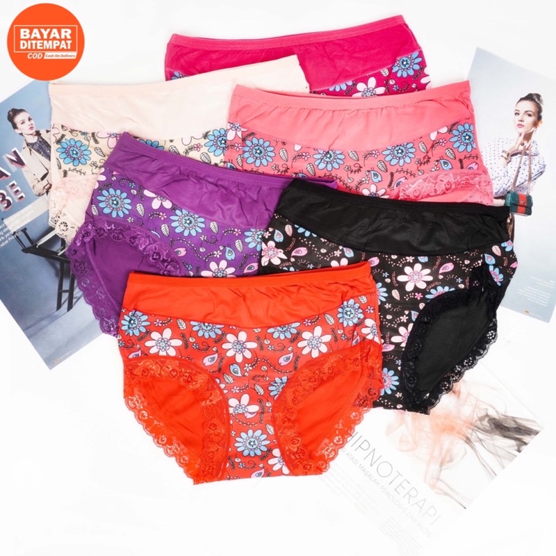 CD Celana Dalam Wanita Dewasa Katun Renda Murah XL 3L / Undies Wanita Pakaian Dalam Wanita Dewasa Cawet Kancut Celana Dalam Wanita Jumbo Renda Murah