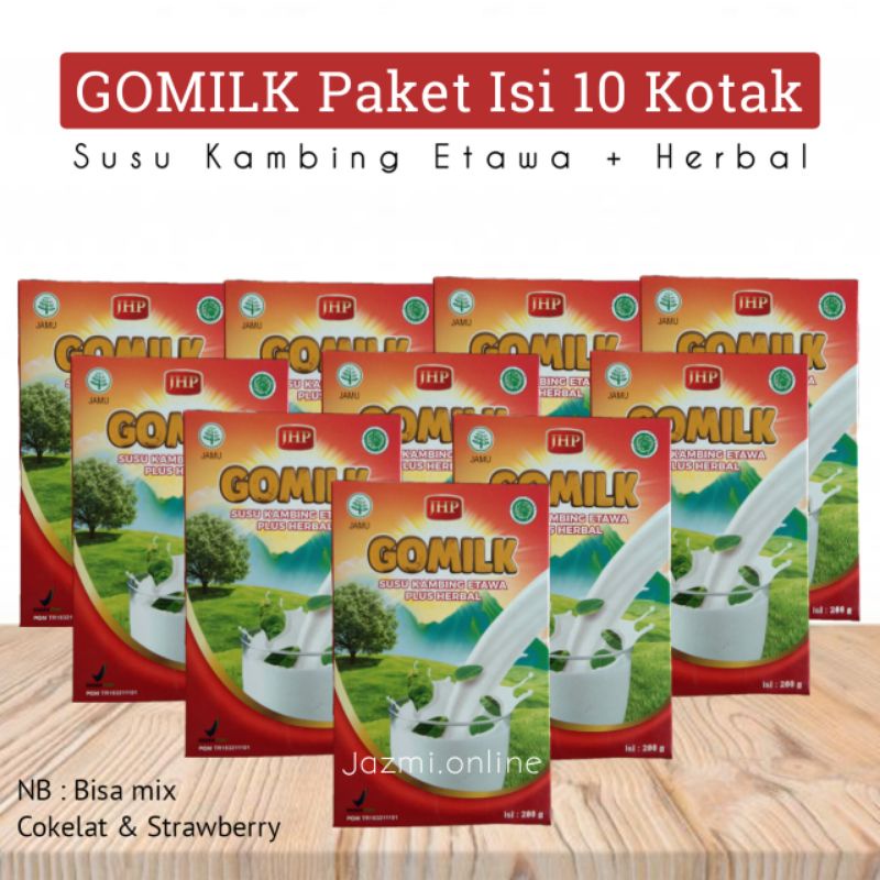 

GOMILK 10 KOTAK | BPOM Susu Kambing Etawa + Herbal