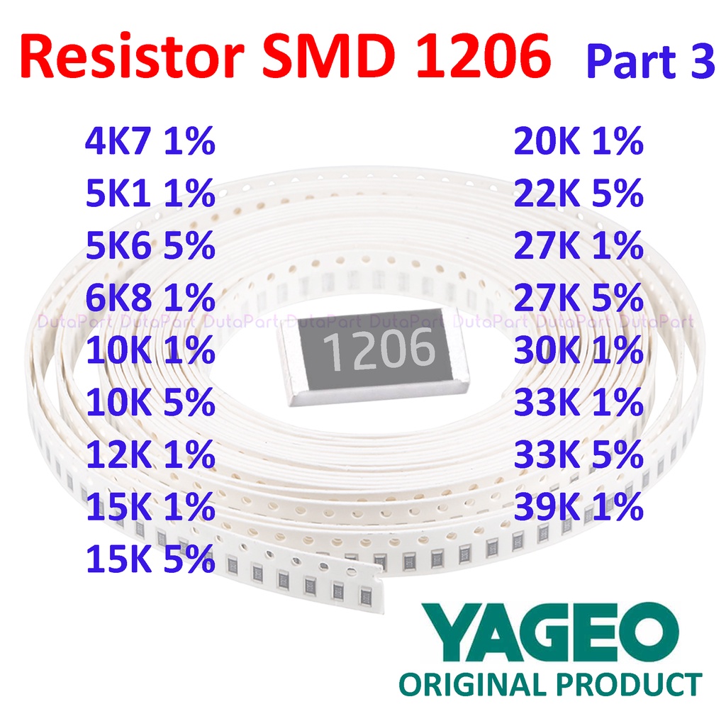 Resistor SMD 1206 YAGEO Original Product Part 2