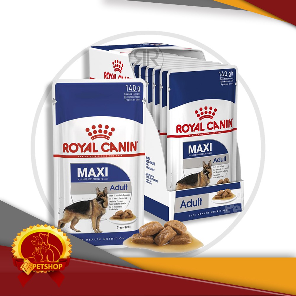 Makanan Anjing Royal Canin Maxi Adult 140 Gram / Pouch Sachet