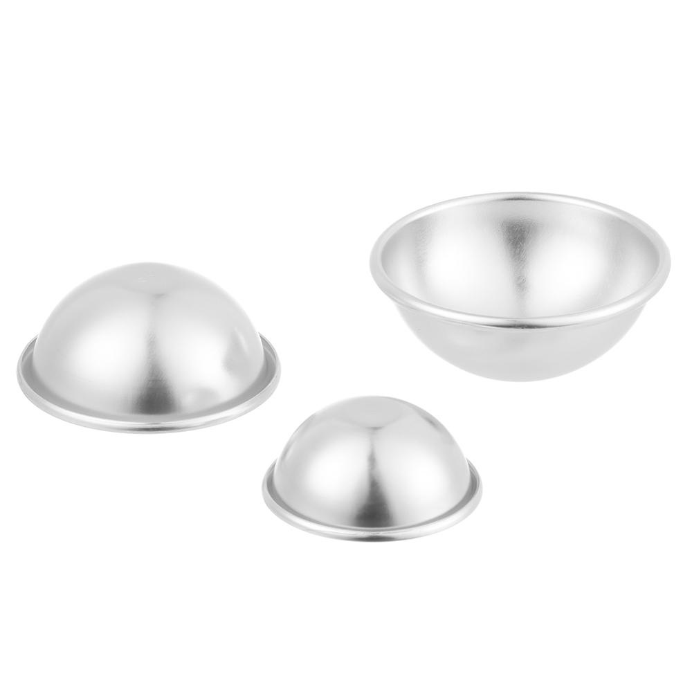 Solighter 2PCS Salt Ball Mold Bakeware Aluminium Alloy Aksesoris Kamar Mandi Cetakan Kue