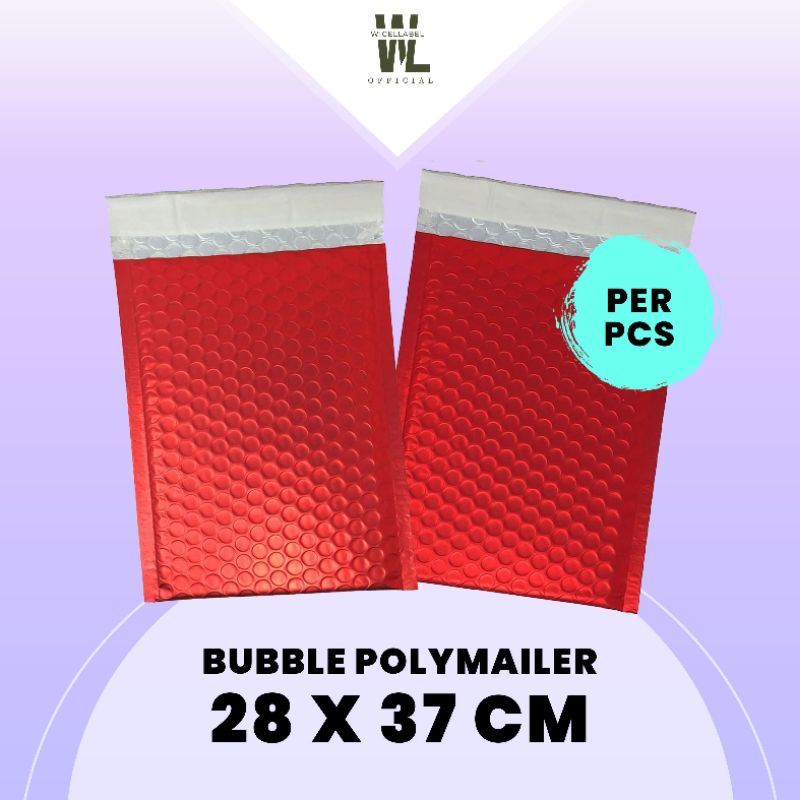 28 x 37 cm satuan bubble mailer amplop polybubble rusfet