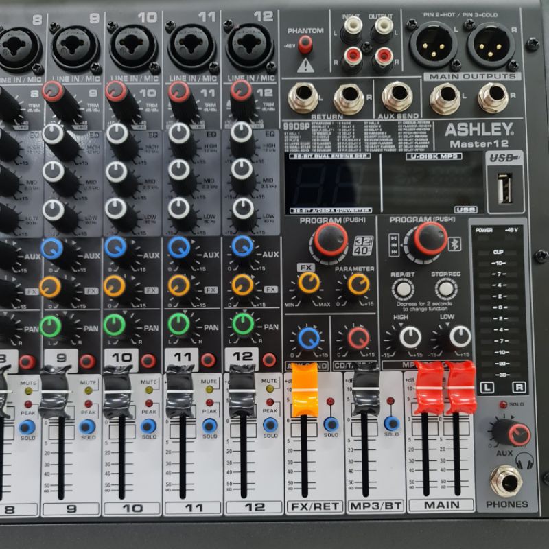 Mixer Ashley MASTER12 Original Master 12 Channel Usb Bluetooth Record