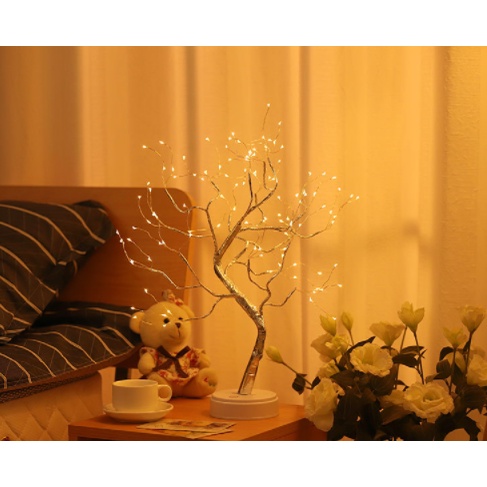 Lampu Tidur Model Pohon Ranting Unik Colokan USB / Tenaga Baterai Dekorasi Kamar Kawat Tumblr LED [READY STOCK]